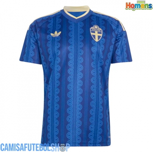 Camisa de time de futebol Suécia Replicas 2º Equipamento Mundo 2026 Manga Curta